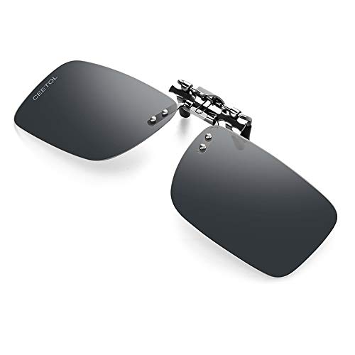 Product Cover Clip-on Polarized Sunglasses For Driving - Flip Up Rimless Sunglasses for Prescription Glasses
