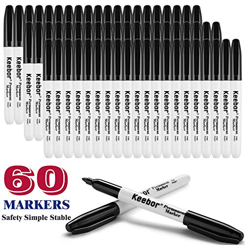 Product Cover Keebor Basic Advanced Permanent Markers, Fine Point, Black, 60-Pack