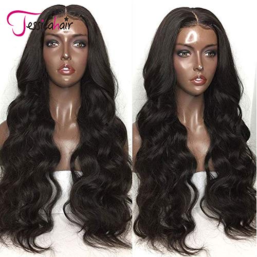 Product Cover Jessica Hair 360 Lace Frontal Wigs Body Wave Human Hair Brazilian Remy Hair Wigs Wet Wavy Glueless Top Lace Wigs Pre Plucked With Baby Hair