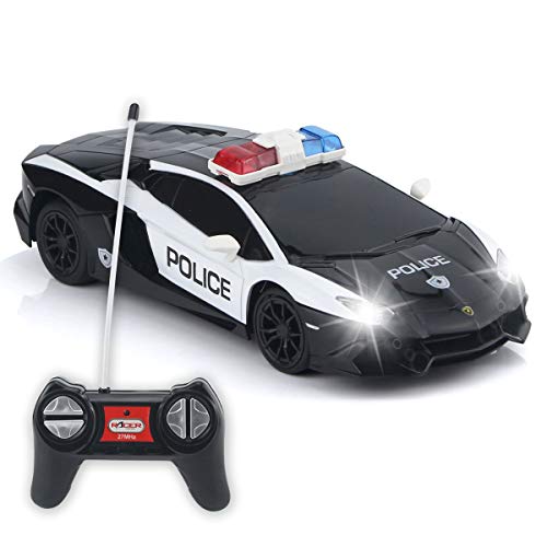 Product Cover QUN FENG Remote Control Car Authorized by Lamborghini RC Police Car Electric Cop Car Toys for 6 Year Old Boys Gifts