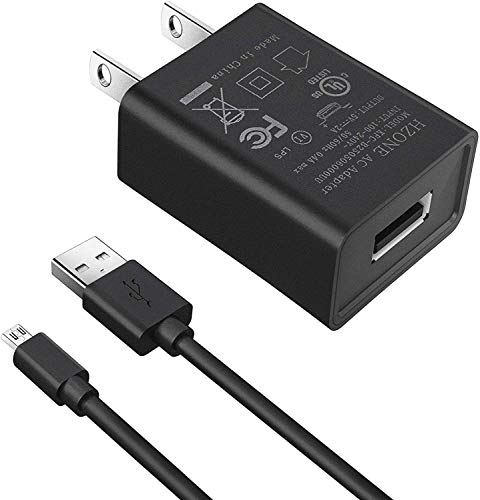 Product Cover HZONE Kindle Fire Fast Charger, (UL Listed) AC Adapter 2A Rapid Charger with 5.0 Ft Micro-USB Cable Compatible with Fire 7 8 10 Tablet, HDX 6