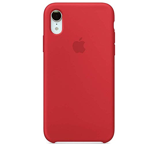 Product Cover iPhone iPhone XR Liquid Silicone Case Fits iPhone XR (6.1 inch), Gel Rubber Protection Shockproof Cover Case with Soft Microfiber Cloth Lining Cushion (Red)