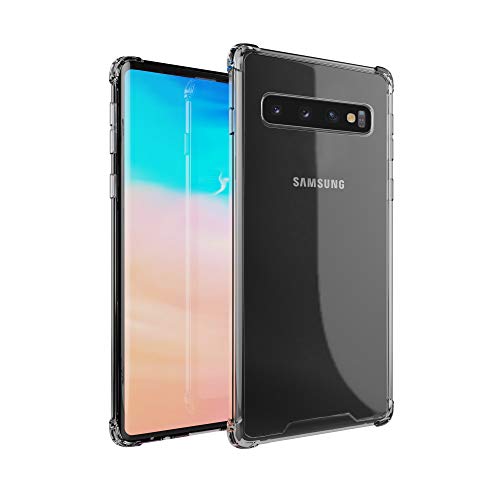 Product Cover amCase Samsung Galaxy S10 Plus Case-Shock Absorbing TPU Bumper Frame and Reinforced Corner Protection-Hybrid Rigid Back Plate for Galaxy S10 Plus (2019) - Clear