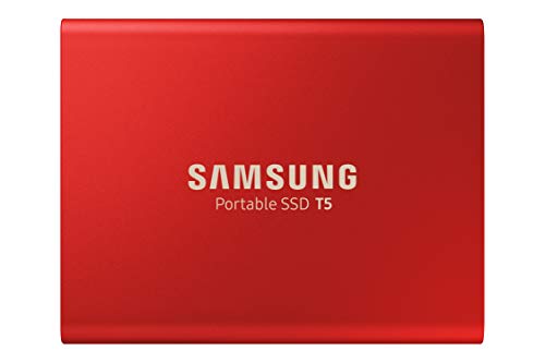 Product Cover Samsung T5 Portable SSD 1TB - USB 3.1 External Solid State Drive with V-NAND Flash Memory Technology (MU-PA1T0R/WW) - Metallic Red