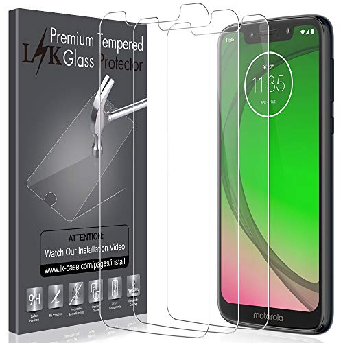 Product Cover LK [3 Pack] Screen Protector for Motorola Moto G7 Play Tempered Glass Anti Scratch, 9H Hardness,Case Friendly