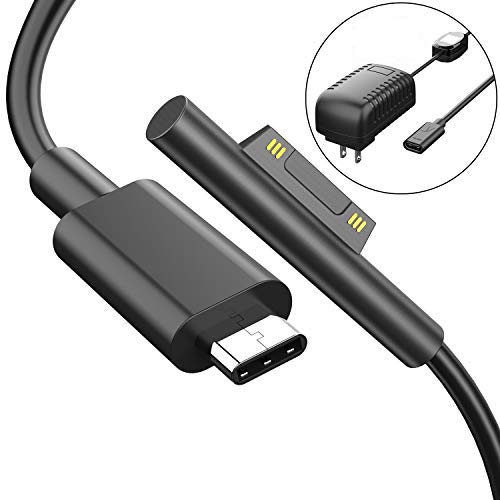 Product Cover Surface Go Charger Cable (6ft),USB C Surface Connect To Charging Cable, 12V 3A USB C PD Chargers,Compatible With Microsoft Surface Pro 3 Pro 4 Pro 5 Pro 6 Pro Surface Go Surface Laptop