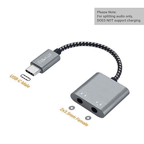Product Cover USB C to Dual 3.5mm Headset Splitter Compatible for 2018 iPad Pro 11
