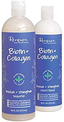 Product Cover Renpure - Biotin & Collagen Thicken + Strengthen Shampoo and Conditioner - 16 Fl Oz Each