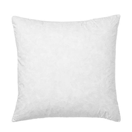 Product Cover Basic Home 28x28 Euro Throw Pillow Inserts-Down Feather Pillow Inserts-Cotton Fabric-White.