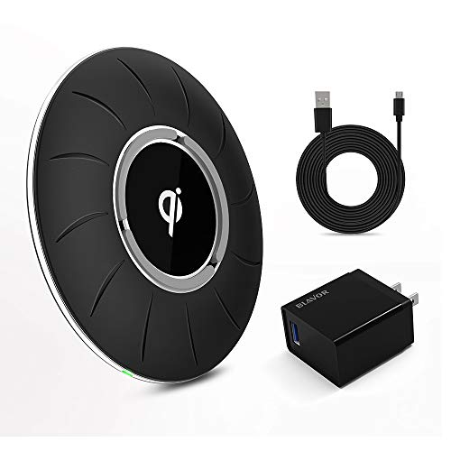 Product Cover BLAVOR Qi-Certified Wireless Charger Fast Charging Pad 10W/7.5W/5W Compatible with All Qi-Enabled Phones(QC 3.0 Adapter and 4.9ft Charging Cable)