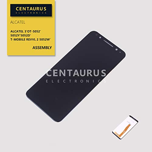 Product Cover CENTAURUS Assembly Replacement for T-Mobile Revvl 2, LCD Display Touch Screen Digitizer Compatible with Alcatel 3 5052 5052Y 5052D / T-Mobile Revvl 2 5052W 5.5 inch (NO fit T-Mobile Revvl 5049W)