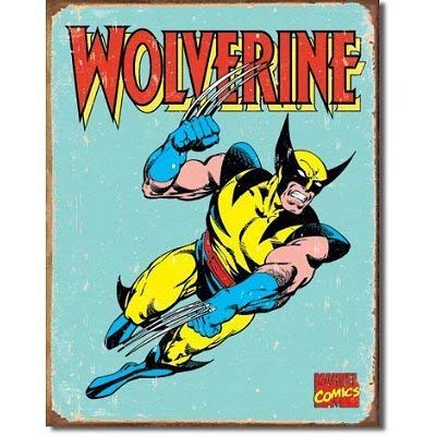 Product Cover MMNGT Wolverine X-Men Distressed Retro Vintage Tin Sign TIN Sign 7.8X11.8 INCH