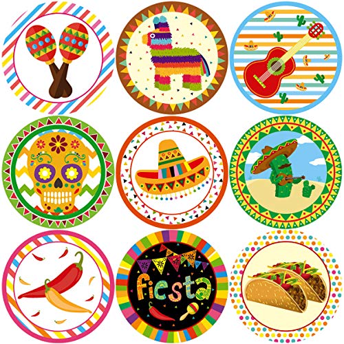 Product Cover Fancy Land Fiesta Party Stickers Cinco De Mayo Festival Mexican Decorations 200Pcs Per Roll