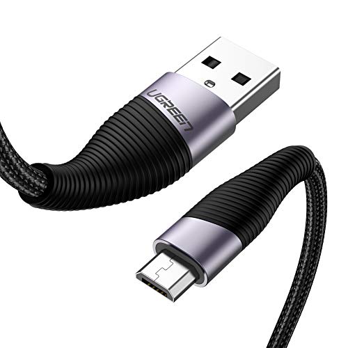 Product Cover UGREEN Micro USB Charger Cable Nylon Braided USB 2.0 A to Micro USB Android Quick Charge Cord with Bendable Wire Connection for Samsung, LG, Nokia, HTC, Moto, Nexus, TV Stick, PS4 Controller(1.5FT)