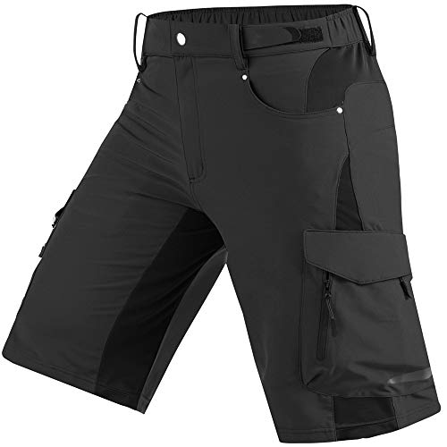 Product Cover Cycorld Mens Mountain Bike Biking Shorts, Bicycle MTB Shorts, Loose Fit Cycling Baggy Lightweight Pants with Zip Pockets