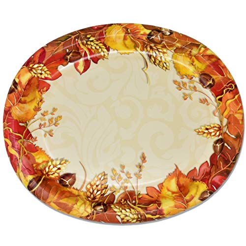 Product Cover 50 Count Thanksgiving Oval Plates 10