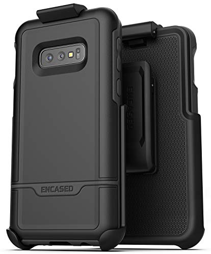 Product Cover Encased Galaxy S10e Belt Clip Protective Holster Case (2019 Rebel Armor) Heavy Duty Rugged Full Body Cover w/Holder (Black) for Samsung Galaxy S10 E