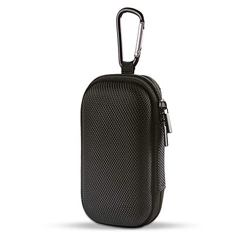 Product Cover Portable Hard EVA Case, Hootek Protective Hard Shell Travel Carrying Case Bag with Dual Zipper and Metal Carabiner for MP3 Players, USB Cable, Earphones, Memory Cards, U Disk, Lens Filter, Keys, Coins