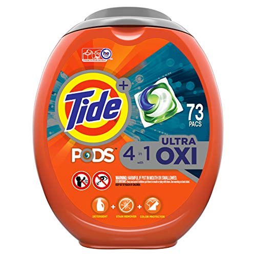Product Cover Tide Pods Ultra Oxi Liquid Laundry Detergent Pacs, 73 Count, Packaging May Vary