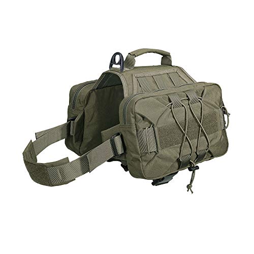 Product Cover EXCELLENT ELITE SPANKER Dog Pack Hound Dog Saddle Bag Backpack for Travel Camping Hiking Medium & Large Dog with 2 Capacious Side Pockets(RGN)