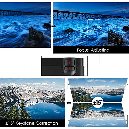 Product Cover ELEPHAS Mini Projector, Full HD 1080P and 180