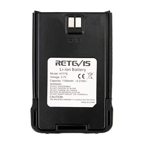 Product Cover Retevis H-777S Two Way Radios Rechargeable Battery 3.7V 1100mAh Replacement Battery for Retevis H777S RT24 Walkie Talkies (1 Pack)