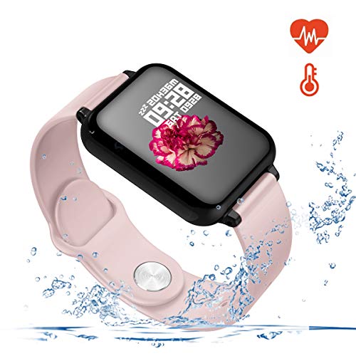 Product Cover Smart Watch for Android and iOS Phones with Heart Rate & Blood Pressure Monitor, Sleep Monitort, Information Reminder & Step Counter Waterproof Fitness Tracker for Men, Women and Kids
