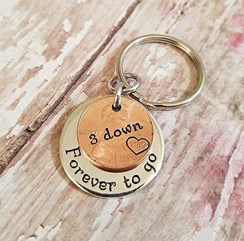 Product Cover 2016 Lucky Penny 3 Down and Forever To Go 3rd Year Anniversary Coin Key Chain for 2019 Line