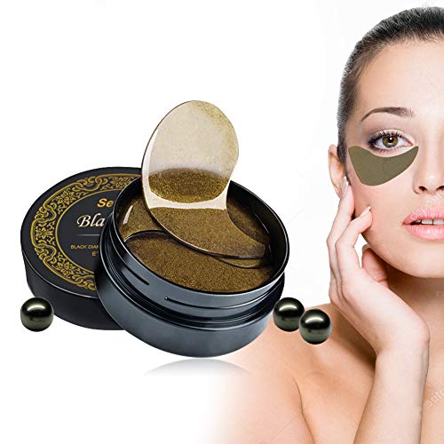 Product Cover Eye Treatment Mask, Under Eye Patches, Eye Gel Pads, Collagen Eye Mask, Eye Hydrating Mask, Depuffing Eye Mask, Puffy Eyes Treatment, 60PCS Black Pearl Eye Patches for Dark Circles Puffiness Wrinkles