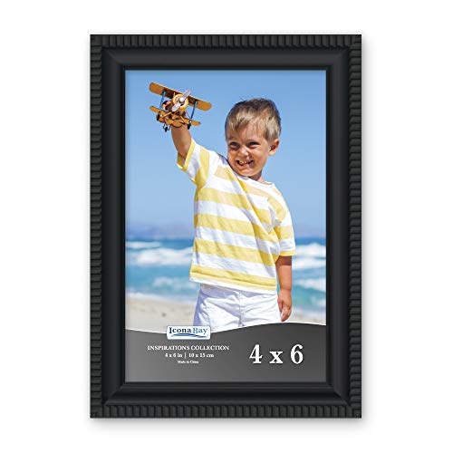 Product Cover Icona Bay 4x6 Picture Frames (1 Pack, Black) Picture Frame Set, Wall Mount or Table Top, Inspirations Collection