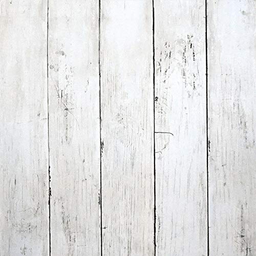 Product Cover White wood Wallpaper Wood Peel and Stick Wallpaper White wallpaper Removable Vintage Wood Plank Wallpaper Self Adhesive Decorative Wall Covering Vinyl Film Shelf Drawer Liner Roll 78.7