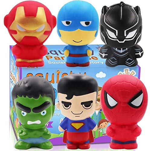 Product Cover POKONBOY Squishy Toys Jumbo Squishies - 6 Pack Scented Squishies Pack Party Favors for Boys Stress Relief Toys Christmas