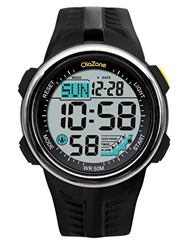 Product Cover Boys Watch for Teen Digital Sports Water Resistant 60 Lap 3 Alarm Stopwatch Dual Time Black Watch Age 15-20