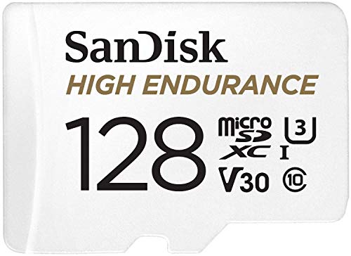 Product Cover SanDisk 128GB High Endurance Video MicroSDXC Card with Adapter for Dash Cam and Home Monitoring systems - C10, U3, V30, 4K UHD, Micro SD Card - SDSQQNR-128G-GN6IA