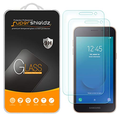 Product Cover (2 Pack) Supershieldz for Samsung (Galaxy J2 Pure) Tempered Glass Screen Protector, Anti Scratch, Bubble Free