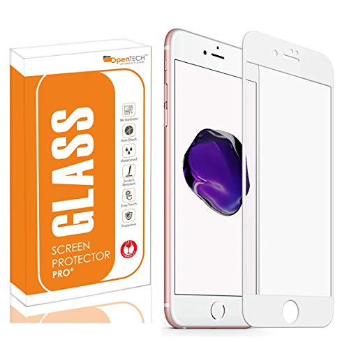 Product Cover OpenTech® Edge to Edge Tempered Glass Screen Protector for Apple iPhone 6 / 6s with Installation kit (White Color)