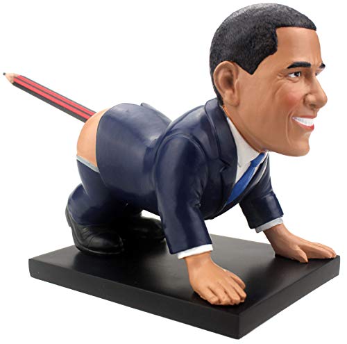Product Cover Political Satire Buttock Obama Pen Holder - Prank for Republican or Democrat. Funny Gift for Trump MAGA Supporters or Liberals.