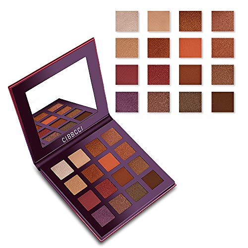 Product Cover CIBBCCI Eyeshadow Makeup Palette 16 Colors Pigmented Velvet Texture Blendable Neutral Warm Long Lasting Eye Shadow Pallet With Mirror