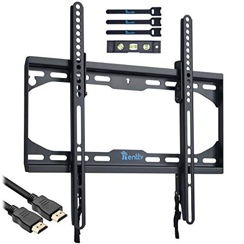 Product Cover RENTLIV TV Wall Mount Tilting Bracket Low Profile for Most 23-55 inch TVs, up to VESA 400 x 400 mm and 110 LBS. Weight Capacity, fits 16