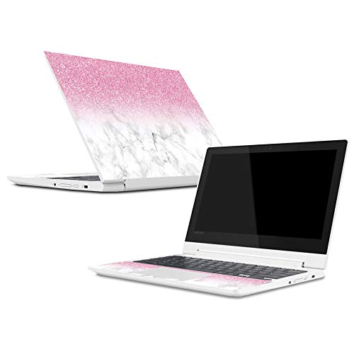 Product Cover Mightyskins Skin Compatible with Lenovo Chromebook C330 (2018) - Marble Glitz | Protective, Durable, and Unique Vinyl Decal Wrap Cover | Easy to Apply, Remove, and Change Styles | Made in The USA