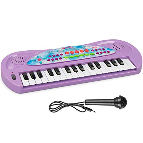 Product Cover AIMEDYOU Kids Piano Keyboard 32 Key - Portable Electronic Musical Instrument Multi-Function Keyboard Teaching Toys Birthday Christmas Day Gifts for Kids (Purple)