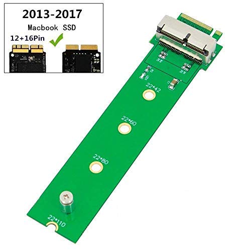 Product Cover QNINE PCIe SSD to M.2 Key M Adapter Card for 2013 2014 2015 2016 2017 MacBook Air Pro Retina, Hard Drive Converter to Ngff M2, Support Model A1465 A1466 A1398 A1502
