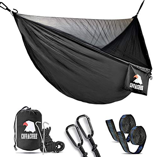 Product Cover Covacure Camping Hammock with Mosquito Net - Lightweight Double Hammock,Hold Up to 772lbs,Portable Hammocks for Indoor,Outdoor, Hiking, Camping, Backpacking, Travel, Backyard, Beach