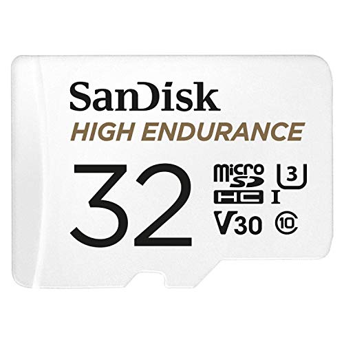 Product Cover SanDisk 32GB High Endurance Video MicroSDHC Card with Adapter for Dash Cam and Home Monitoring Systems - C10, U3, V30, 4K UHD, Micro SD Card - SDSQQNR-032G-GN6IA