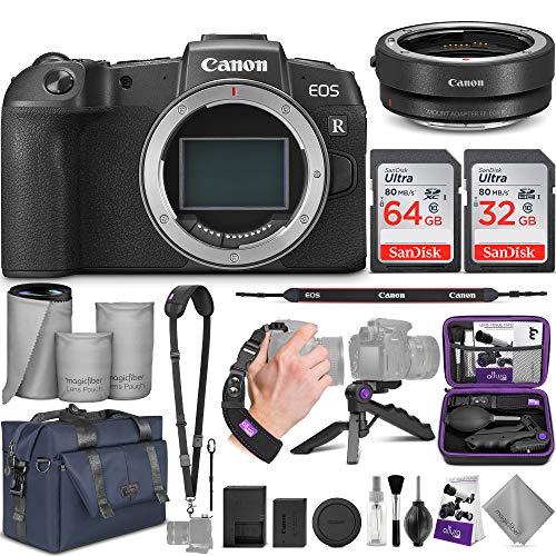 Product Cover Canon EOS RP Mirrorless Digital Camera Body + Canon EF-EOS R Mount Adapter with Altura Photo Complete Accessory and Travel Bundle