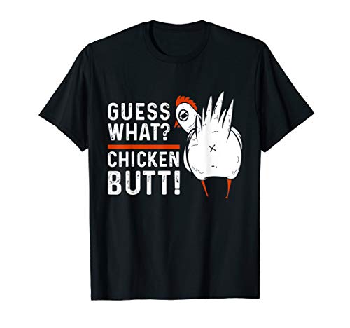 Product Cover Funny Guess What? Chicken Butt! White Design T-Shirts