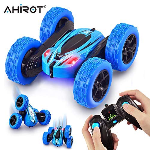 Product Cover AHIROT RC Cars Remote Control Stunt Car - 2.4GHz 360 Degree Off-Road Double Sided Rotating Tumbling High Speed Rock Crawler Vehicle with Headlights for Kids/Children