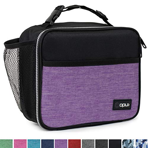 Product Cover OPUX Premium Insulated Lunch Bag for Adults Women | Soft Leakproof Lunch Box for Kids, Girls| Reusable Durable Thermal Lunch Pail for School Work Office | Fit 6 Cans (Purple)