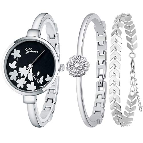 Product Cover JUMJEE Dress Bracelet Watches for Women Casual Quartz Bangle Wrist Watch Set