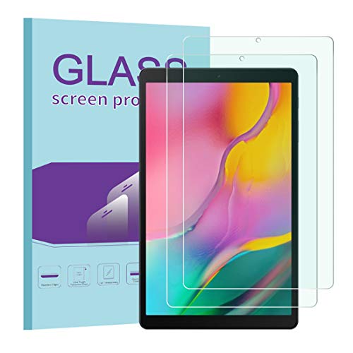 Product Cover [2 Pack] Samsung Galaxy Tab A 10.1 (2019) Screen Protector, KATIAN HD Clear Protector [Anti-Scratch] [Anti-Fingerprint] [No-Bubble], 9H Tempered Glass Film Samsung Galaxy Tab A 10.1 (2019)